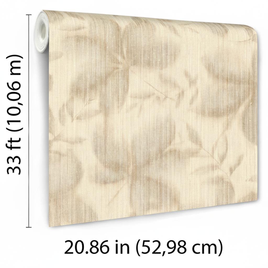 Veer Decor Vellum Leaf Taupe Wallpaper