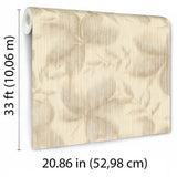 Veer Decor Vellum Leaf Taupe Wallpaper