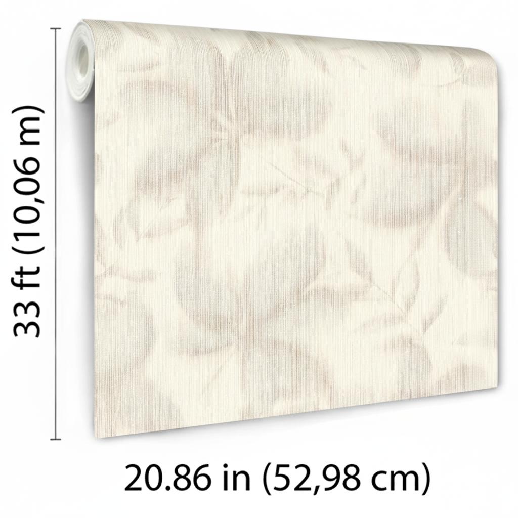 Veer Decor Vellum Leaf Beige Wallpaper