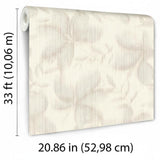 Veer Decor Vellum Leaf Beige Wallpaper