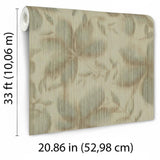 Veer Decor Vellum Leaf Oil Green Wallpaper