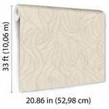 Veer Decor Woven Drift White Wallpaper