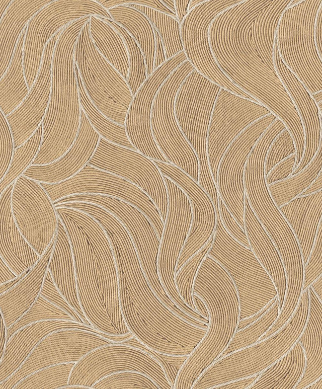 Veer Decor Woven Drift Latte Wallpaper