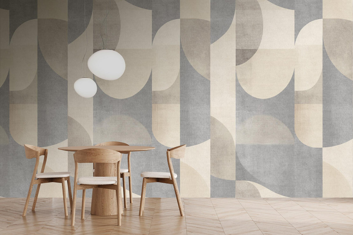 Veer Decor Abstract Arch Greige Wallpaper Mural
