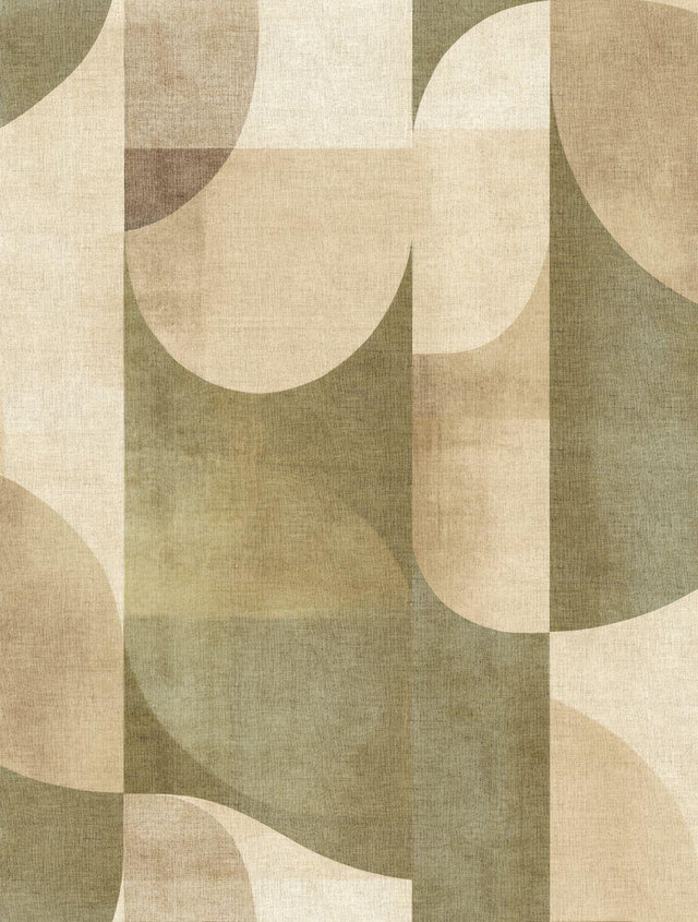 Veer Decor Abstract Arch Oil Green Wallpaper Mural