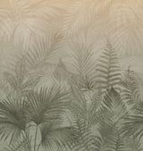 Veer Decor Linen Jungle Oil Green Wallpaper Mural