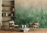 Veer Decor Linen Jungle Oil Green Wallpaper Mural