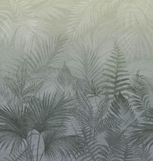 Veer Decor Linen Jungle Blue Fusion Wallpaper Mural