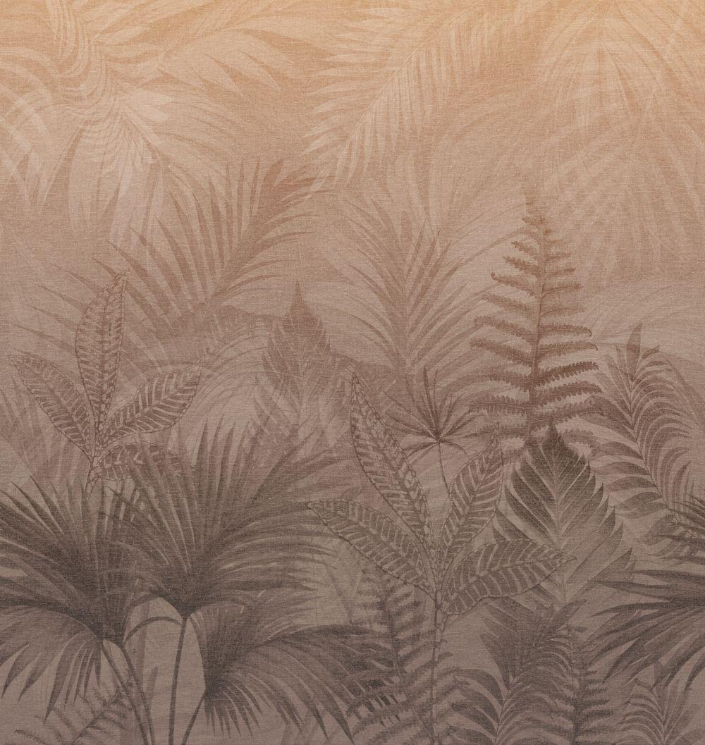 Veer Decor Linen Jungle Terracotta Wallpaper Mural