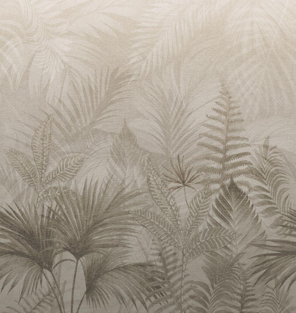 Veer Decor Linen Jungle Taupe Wallpaper Mural