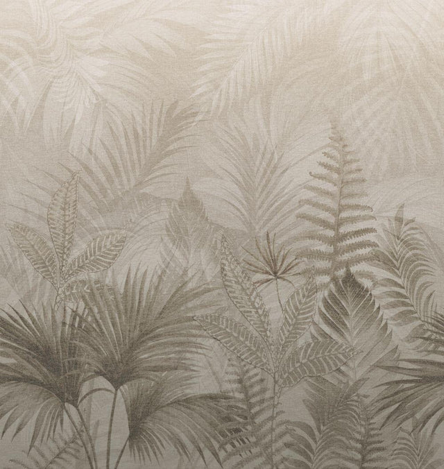 Veer Decor Linen Jungle Taupe Wallpaper Mural