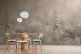 Veer Decor Linen Jungle Taupe Wallpaper Mural