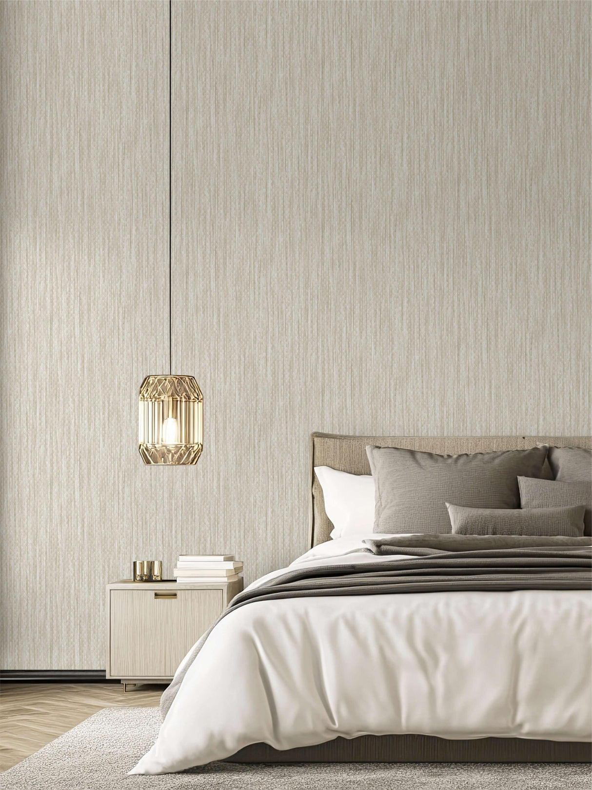 Veer Decor Artisan Reed Texture Cream Wallpaper