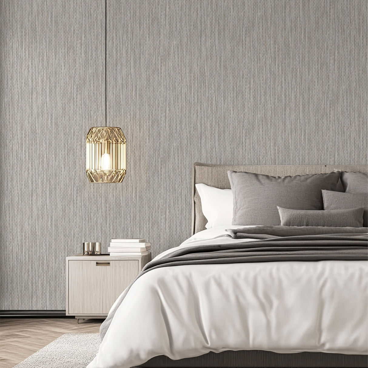Veer Decor Artisan Reed Texture Taupe Wallpaper