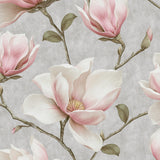 Veer Decor Grand Magnolia Grey Wallpaper