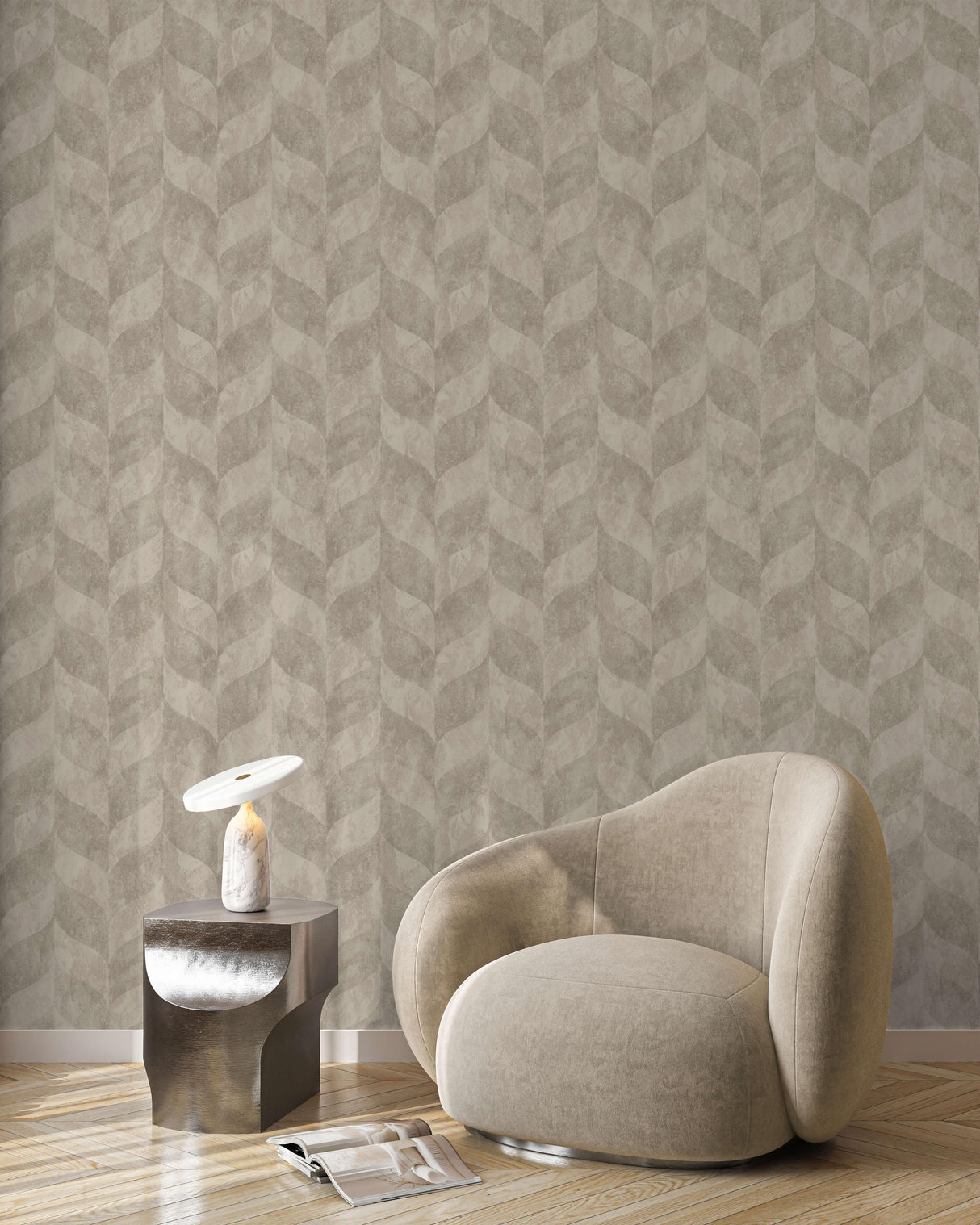 Veer Decor Harlow Geo Taupe Wallpaper