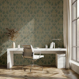 Veer Decor Venezia Damask Green Wallpaper