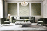 Veer Decor Venezia Damask Green Wallpaper
