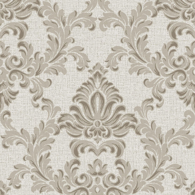 Veer Decor Venezia Damask Grey Wallpaper