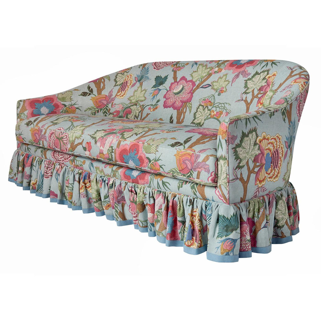 Thibaut Harper Sofa With Ruffled Skirt 1541-S78SKR