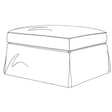 Thibaut Shelton Ottoman With Skirt 7814-M27SK