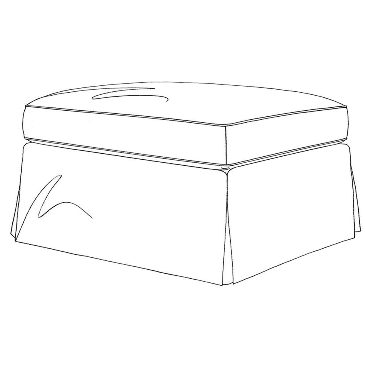 Thibaut Shelton Ottoman With Skirt 7814-M27SK