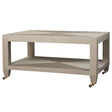 Thibaut Wrapped Coffee Table W/ Shelf & Casters 7835-T38