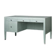Thibaut Wrapped Desk W/ File Cabinet & Glass Top 7837-T55