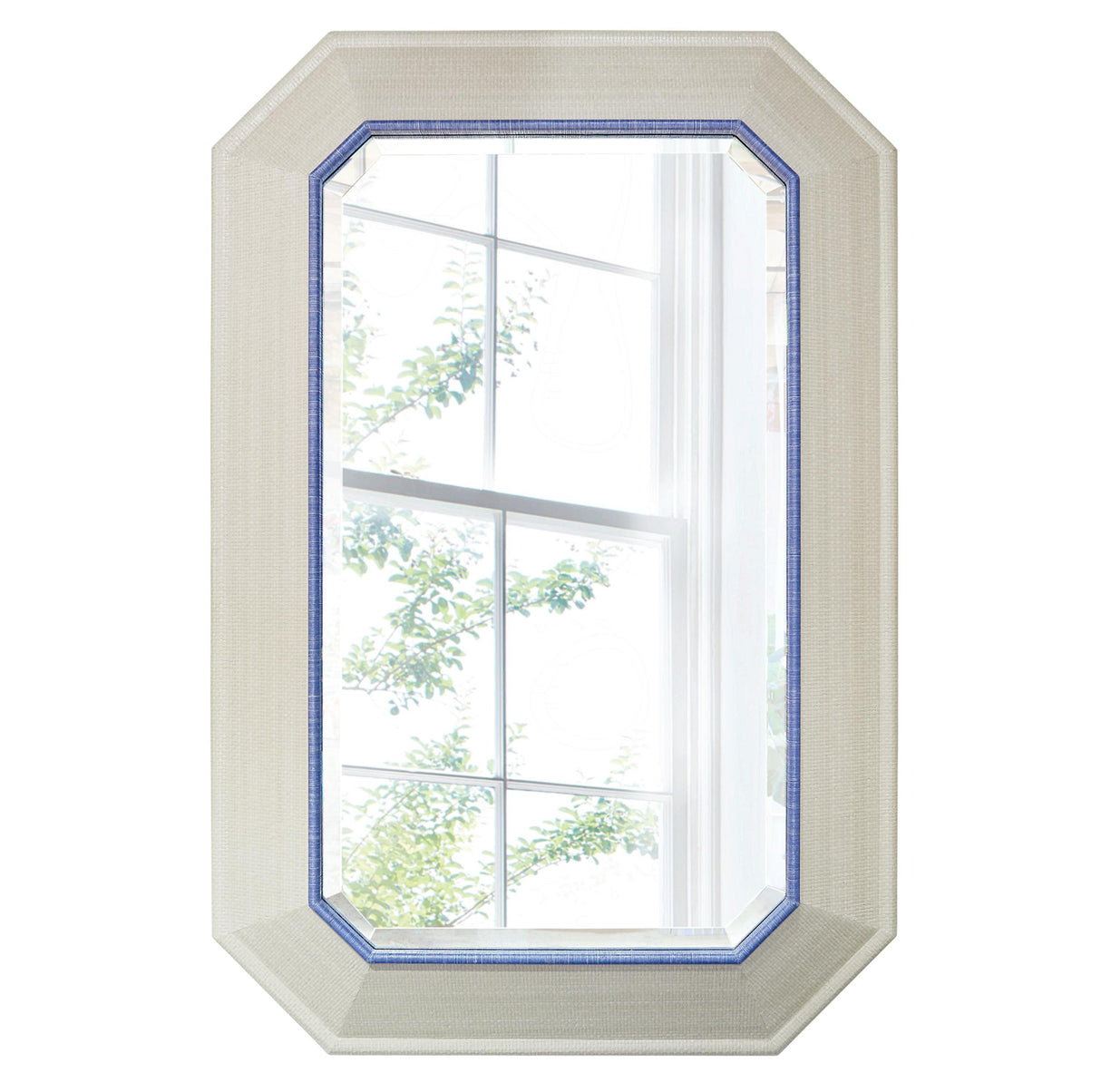 Thibaut Wrapped Rectangular Octagon Mirror 7859-T32