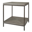 Thibaut Metal Side Table W/Wrapped Top & Shelf 7866-T24