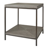 Thibaut Metal Side Table W/Wrapped Top & Shelf 7866-T24