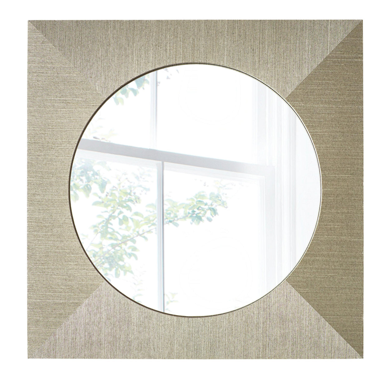 Thibaut Round Wrapped Mirror 7869-T36