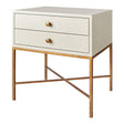 Thibaut Wrapped 2 Drawer Side Table W/Metal Base 7873-T24