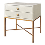Thibaut Wrapped 2 Drawer Side Table W/Metal Base 7873-T24