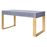 Thibaut Wrapped Desk With 2 Drawers & Metal Base 7876-T60