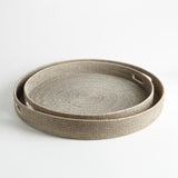 Napa  BURMA RATTAN ROUND OTTOMAN TRAYS LG ST/2