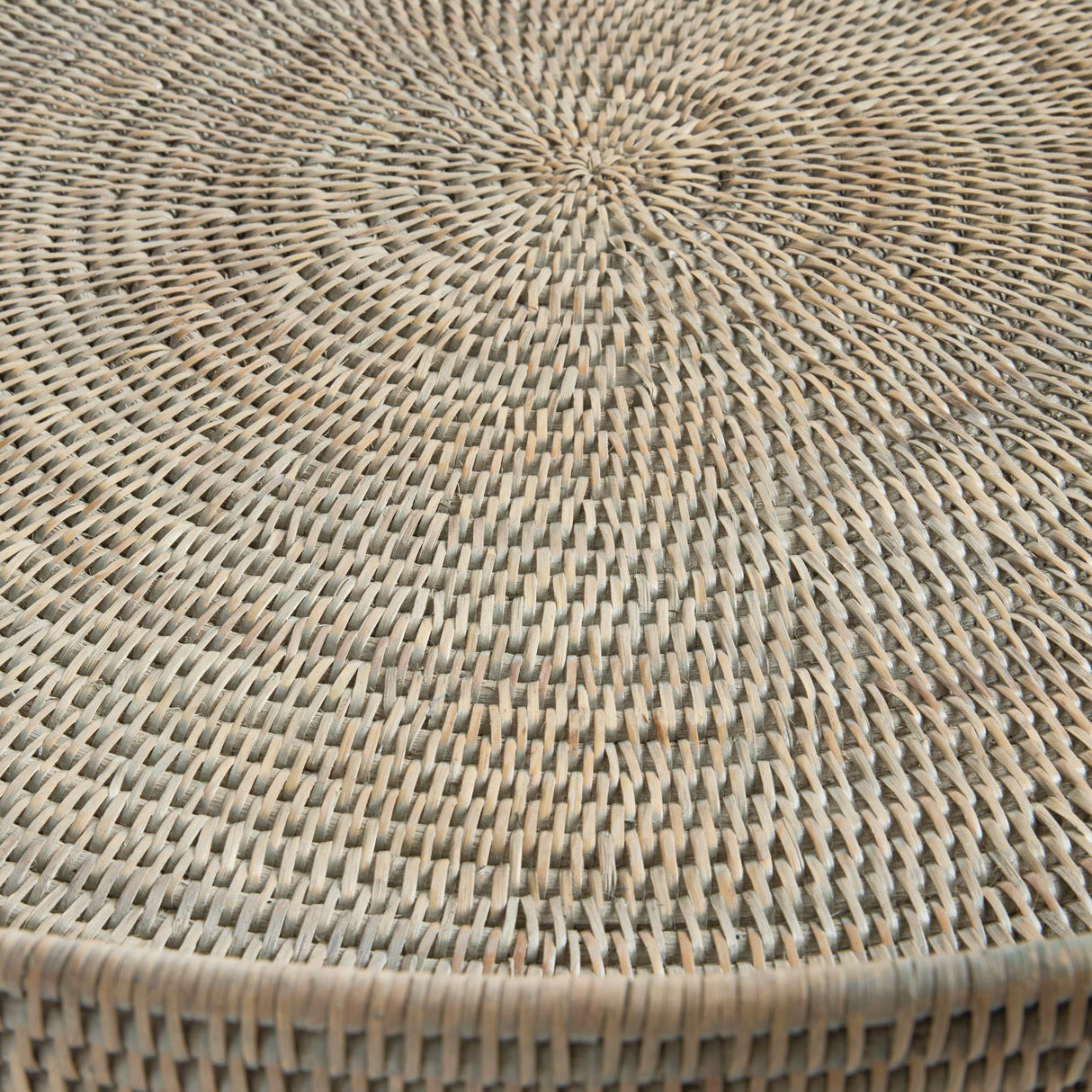 Napa  BURMA RATTAN ROUND OTTOMAN TRAYS LG ST/2