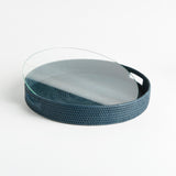 Napa  BURMA RATTAN ROUND SERVING TRAY LARGE