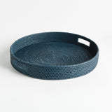 Napa  BURMA RATTAN ROUND SERVING TRAY LARGE