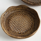 Napa  BURMA RATTAN SCALLOPED TRAYS ST/2