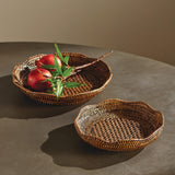 Napa  BURMA RATTAN SCALLOPED TRAYS ST/2