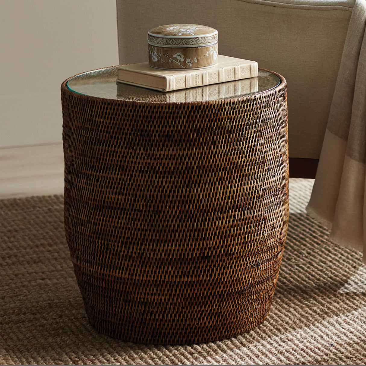 Napa  BURMA RATTAN SIDE TABLE