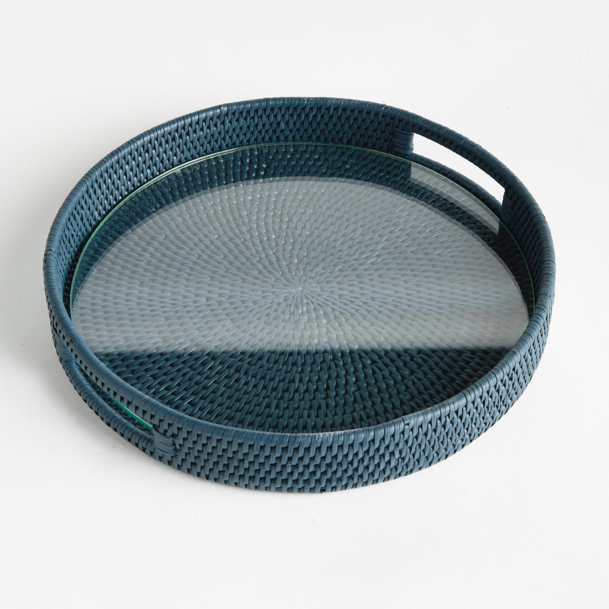 Napa  BURMA RATTAN ROUND SERVING TRAY