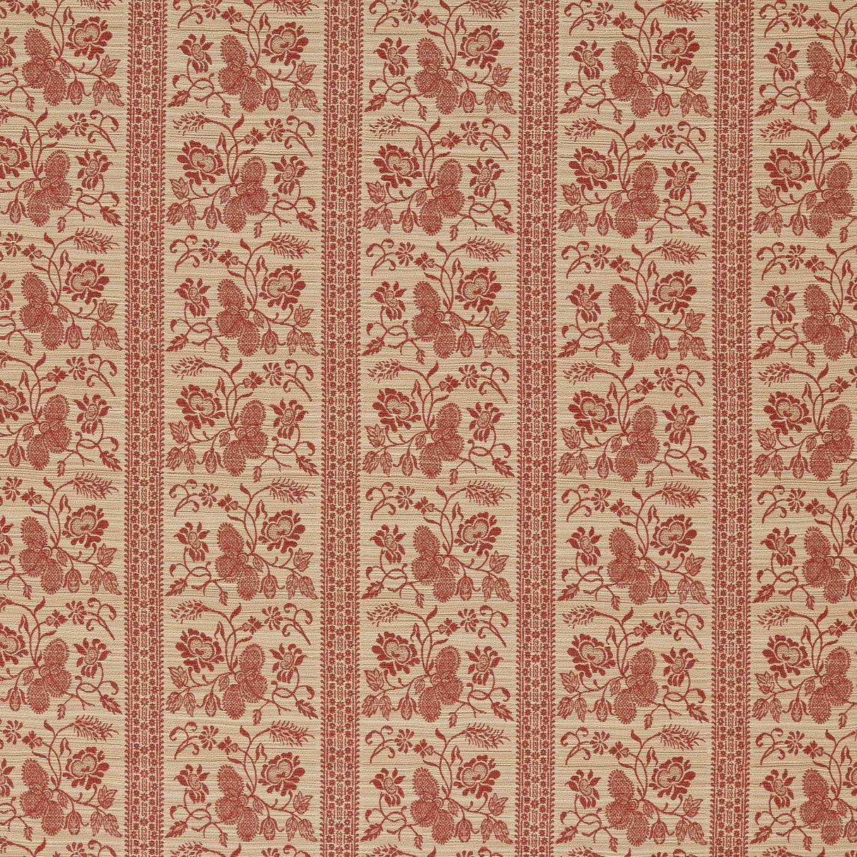 Zoffany Filigree Bellagio Stripe Sandstone/Russet Fabric