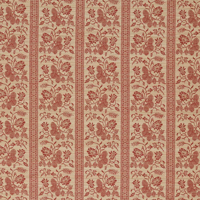Zoffany Filigree Bellagio Stripe Sandstone/Russet Fabric