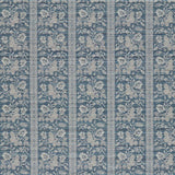 Zoffany Filigree Bellagio Stripe Blue Stone Fabric