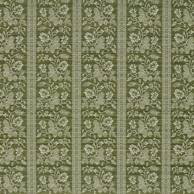Zoffany Filigree Bellagio Stripe Evergreen Fabric