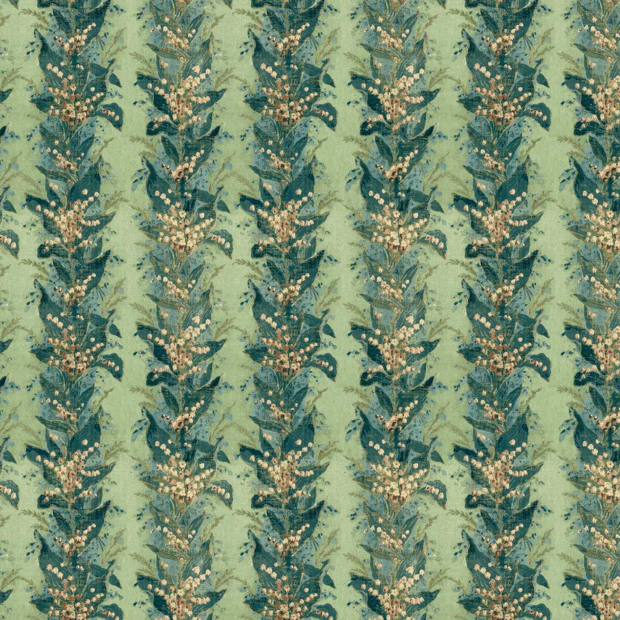 Zoffany Lily Stripe Archive Green Fabric