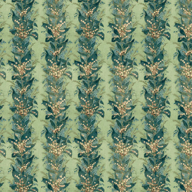 Zoffany Lily Stripe Archive Green Fabric