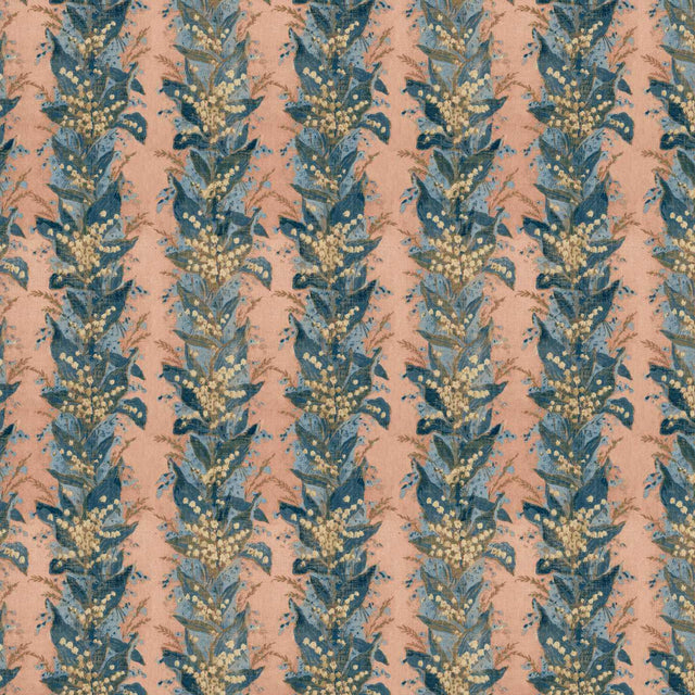 Zoffany Lily Stripe Archive Coral Fabric